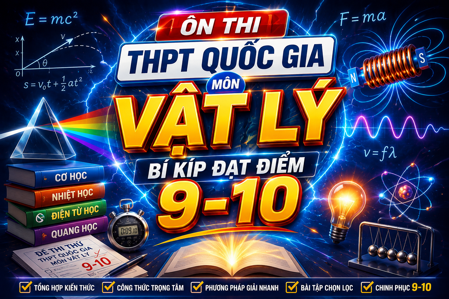 Tổng Ôn Vật Lý THPT Quốc Gia: Trọn Bộ Công Thức Trọng Tâm