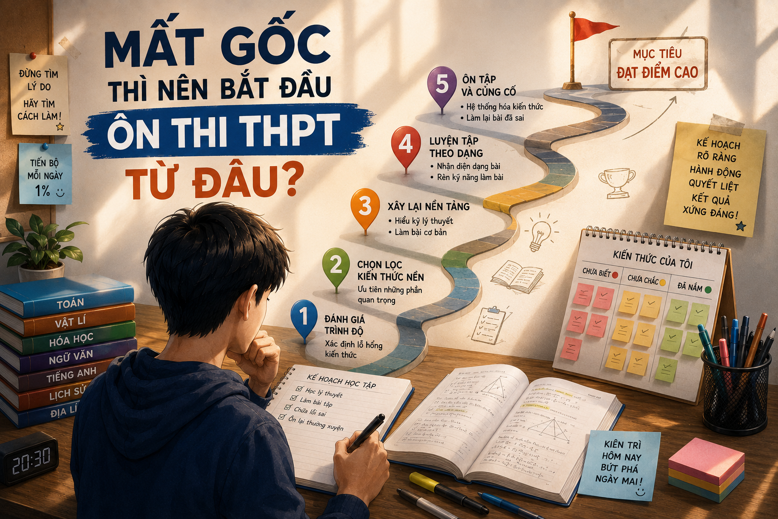 Mất gốc thì nên bắt đầu ôn thi THPT từ đâu?