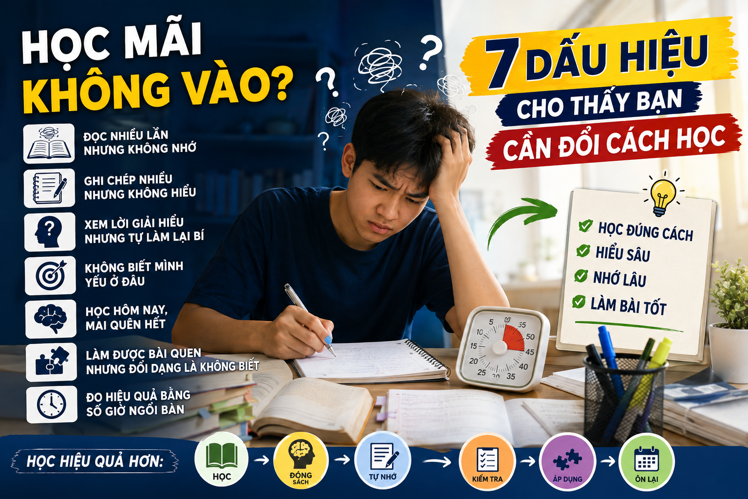 Học mãi không vào? 7 dấu hiệu cho thấy bạn cần đổi cách học